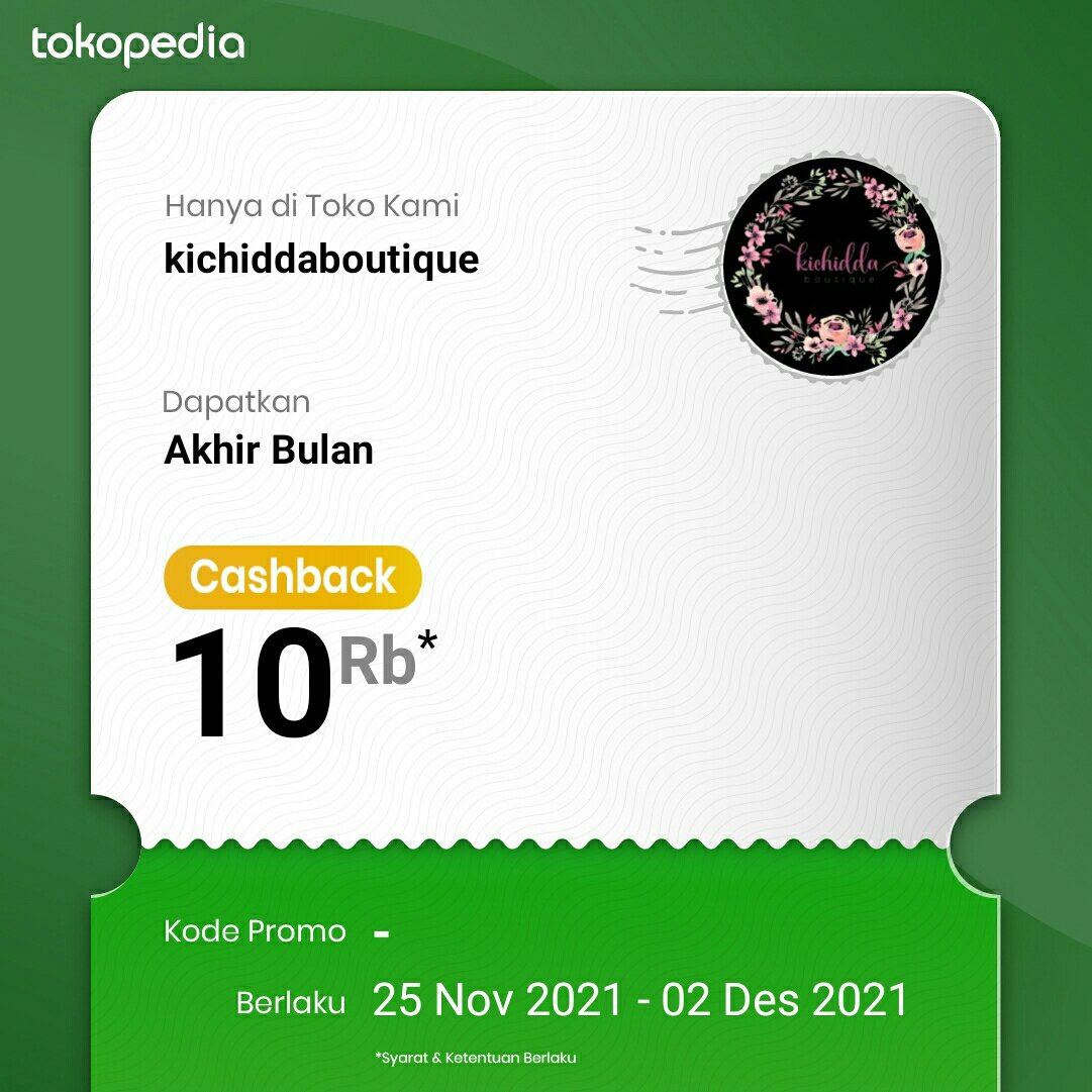 kichiddaboutiq's tweet photo. Gunakan Voucher Cashback untuk belanja lebih hemat di toko kichiddaboutique.
https://t.co/TcDknFfcRk

#BlackFriday #bbcqtswitchoff #Crypto #PetrolDieselPrice https://t.co/oWq9q1bKMN