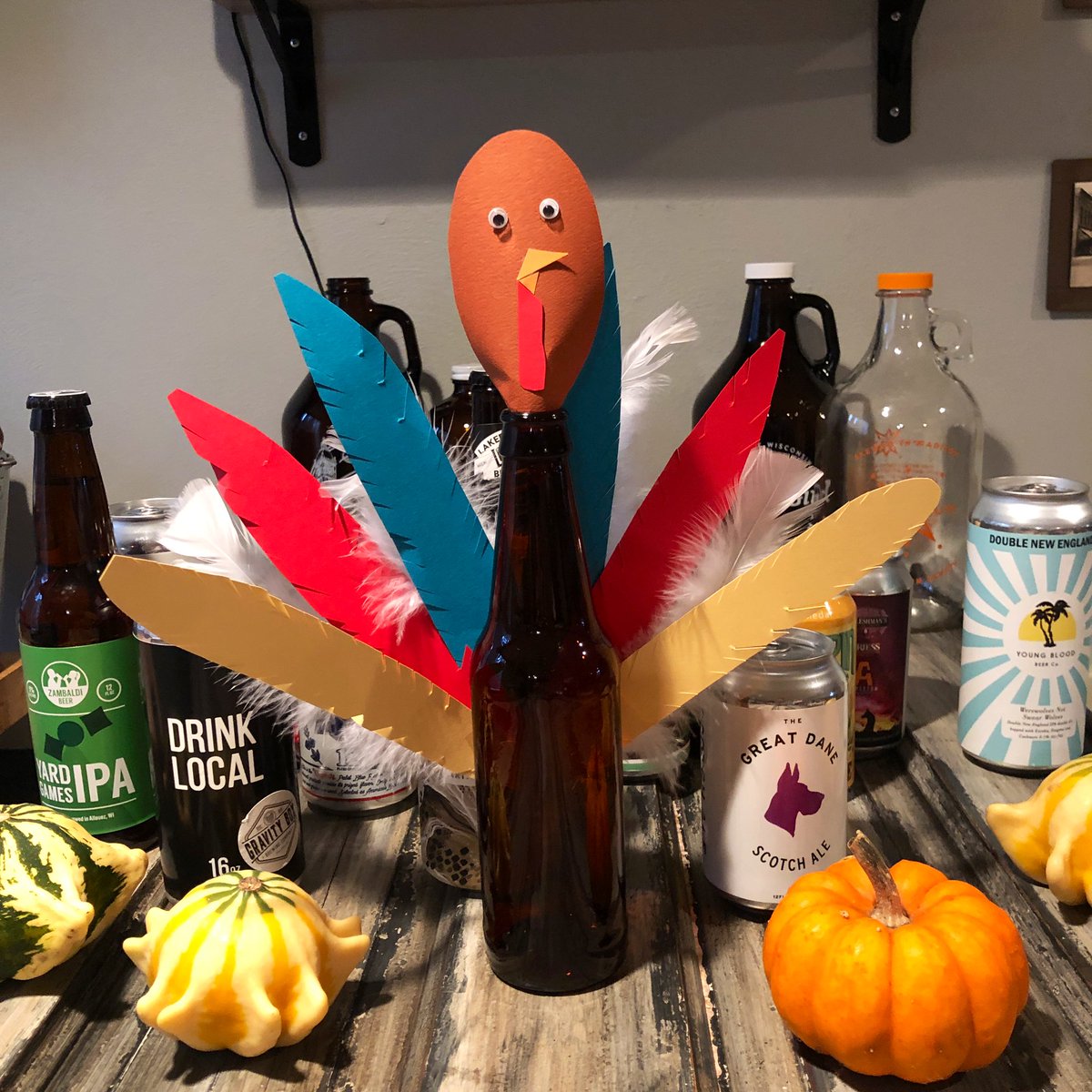 PourAnothrRound's tweet photo. We don’t typically make our own beer, but here’s our attempt at craft beer!
Get it? Craft...beer... 😁
Happy Thanksgiving to you all! 🍻 🦃
#pouranotherround #craftbeer #dadjokes #Thanksgiving #turkeyday #happythanksgivng #beer #beerpodcast #beercast #lordbeermestrength https://t.co/afg9mcpdSF