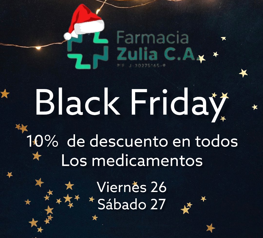Aprovecha Black Friday en todo los medicamentos... 10% de descuento 10%