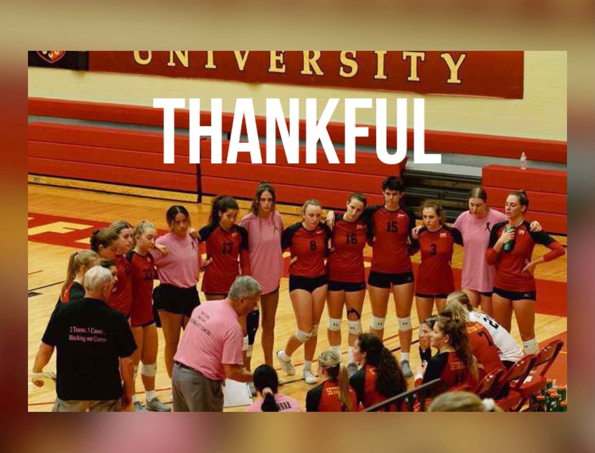 SHUvball's tweet photo. Happy Thanksgiving from SHU vball! We’re so thankful for all of you ❤️ https://t.co/qyULJqutJk