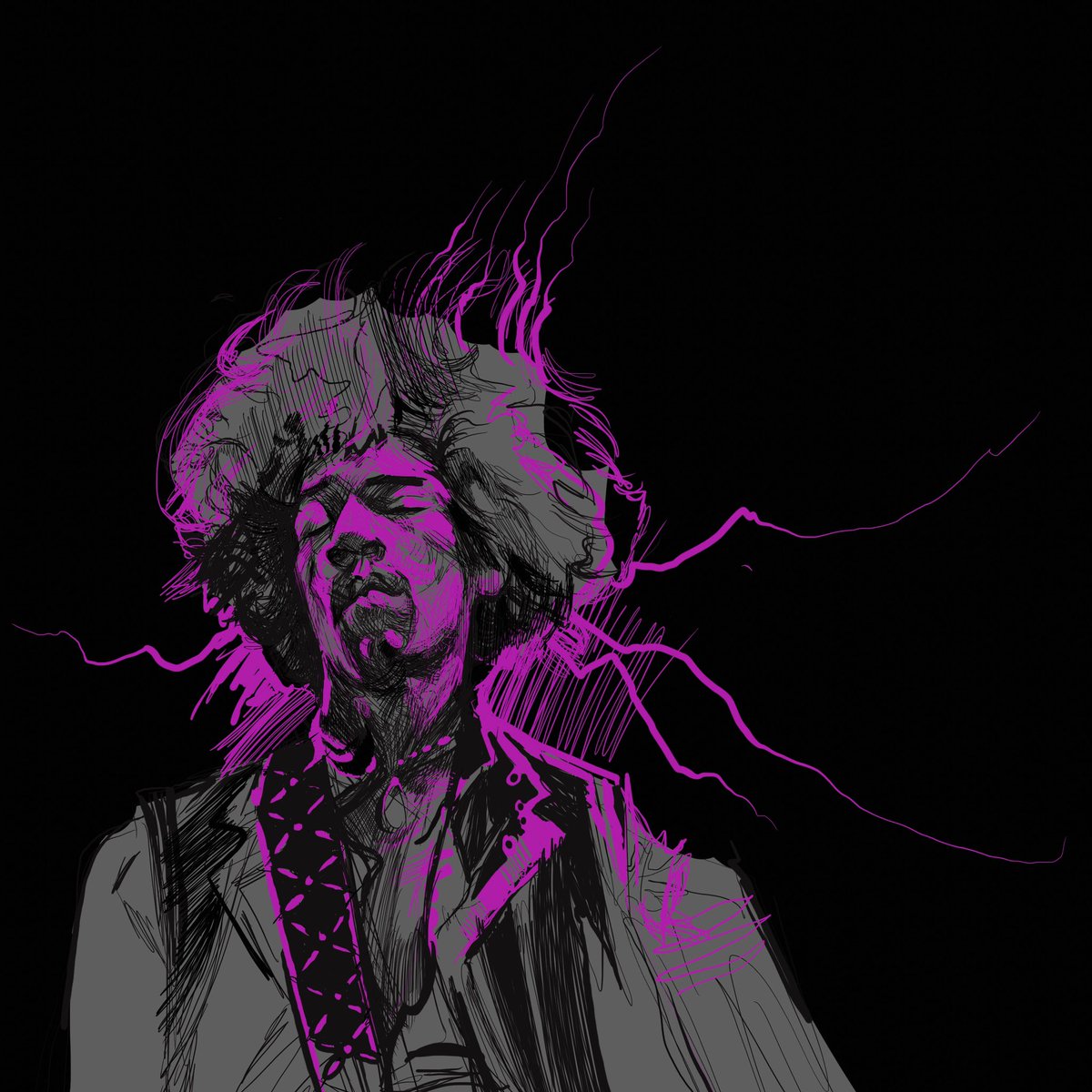 joshhunterart's tweet photo. #purplehaze #jimihendrixdrawing #digitalart #procreatewip #jimihendrix https://t.co/Wiw7mkKzCB