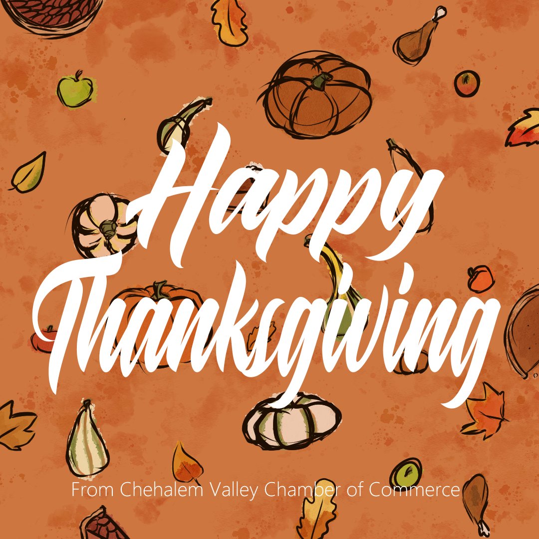 CVC_Commerce's tweet photo. Happy Thanksgiving from us to you! We hope you have a wonderful and restful holiday with family and friends!

#happythanksgivng #thanksgiving #thankful #chehalemvalleychamberofcommerce #chehalemvalleychamber #chehalemvalley https://t.co/exwwKsrp2k