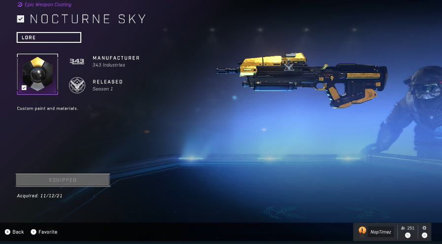 Naptimez's tweet photo. Giving Away 2 @rockstarenergy Halo infinite 2xp codes to 3 winners so you can get the Nocturne Sky AR weapon coating!

RT and comment a old halo map you'd like to see return for a chance to win! https://t.co/bg48759oW8
