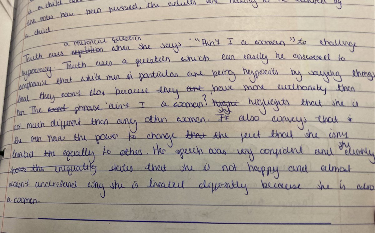 StBensGCSEEng's tweet photo. Another fantastic analysis! I am just blown away by Year 9s use of vocabulary in their own responses 🤩🤩🤩 @st_cva https://t.co/0UAwU0UGbL