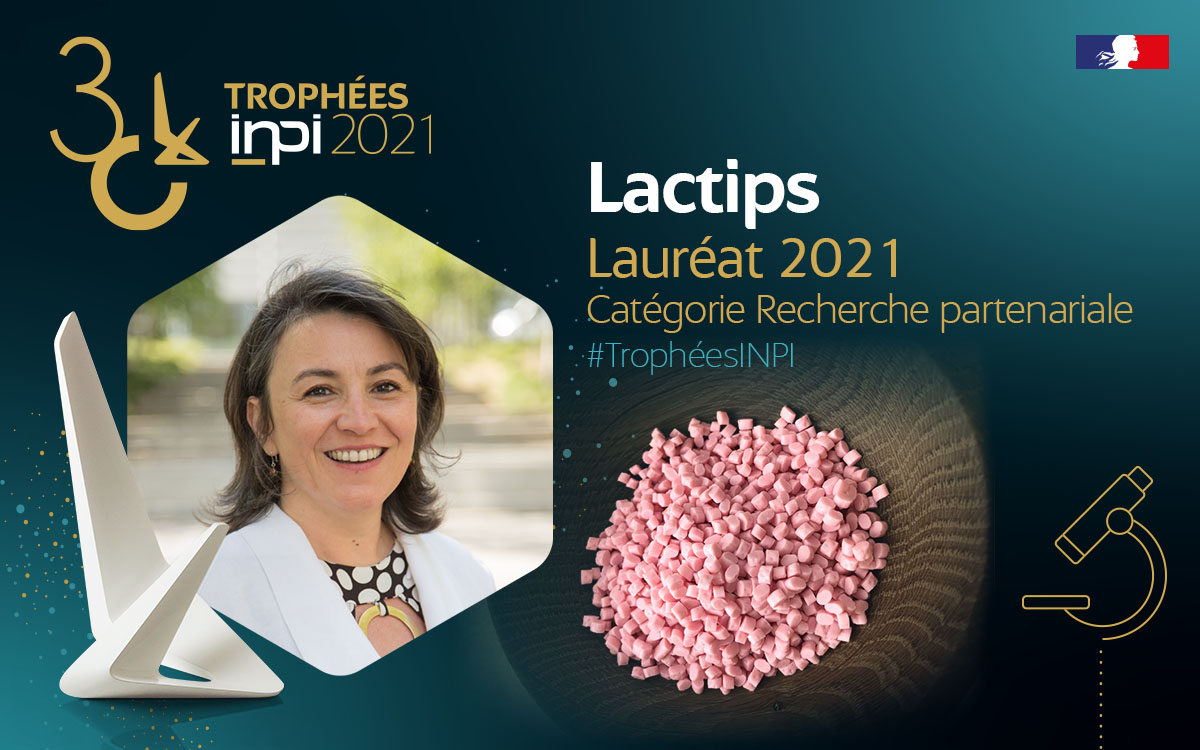 👏 🏆 Bravo à <a href="/LACTIPS_SA/">LACTIPS</a> qui remporte le Trophée dans la catégorie #RecherchePartenariale !

♻️ Leur spécialité ? La fabrication &amp; la commercialisation d'un polymère naturel biodégradable, pour remplacer le plastique et ainsi lutter contre la pollution. #TrophéesINPI