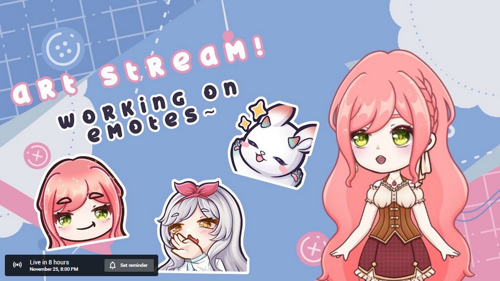 pink_atelier38's tweet photo. 🌿 working on emotes tonight~
✧ 8PM PST // 12PM GMT+8 ✧

I'll be test streaming via YouTube for the first time to explore alternatives to Twitch! I also spent a little time working on a new overlay~

Come chill with me after your big turkey dinner tonight! ✨

#PinkBulletin https://t.co/6AlpZirmoD