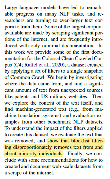 Large scale datasets sourced from the web are plagued w/ problems including inclusion of problematic content &amp; seemingly obvious go to solution is filtering but filtering itself raises its own set of problems &amp; I am grateful for this paper laying out the nuances beautifully 1/