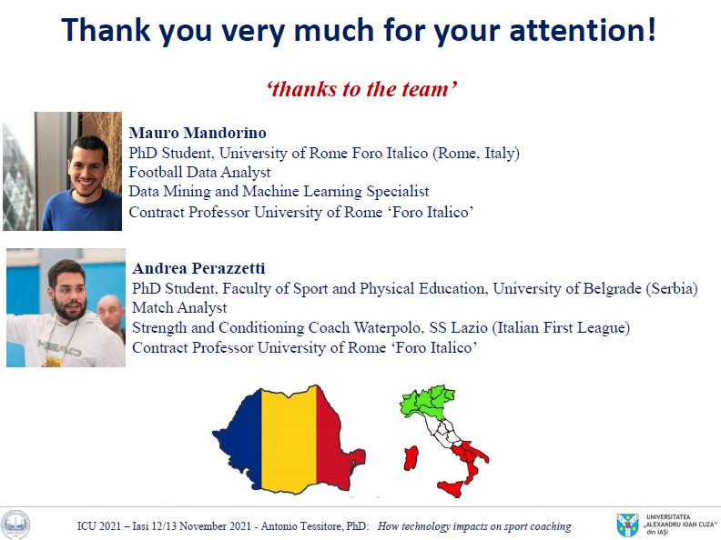 A_Perazzetti's tweet photo. < 7th International Conference of the Universitaria Consortium In Physical Education, Sports and Physiotherapy >

12-13 Nov 2021, Iasi, Romania

In the previous days, another interesting experience in the company of this unique team. Thanks Prof. @A_Tessitore  &amp; @MandorinoMauro https://t.co/XOLGrakUK6