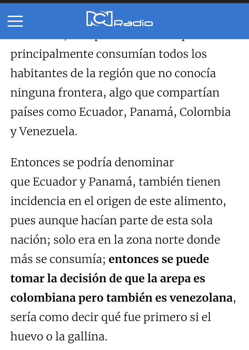 jedavelro's tweet photo. @camilouribemed con un poquito de lectura e historia nos damos cuenta de que la arepa es colombovenezolana xd https://t.co/DZWOP2Bv7p