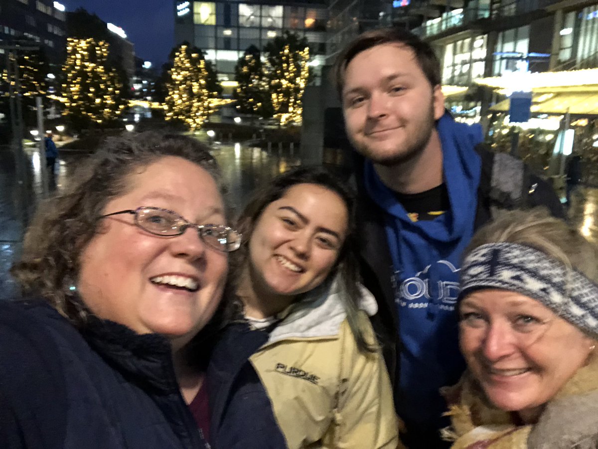 We made it to Finland! So far we love it here! Declan planned our trip as a return trip from his year abroad. He is our tour guide.  It is 3 pm in our group picture, just after landing in Helsinki. So dark for mid afternoon…Happy Thanksgiving to friends back home. https://t.co/Ihm7vwe042