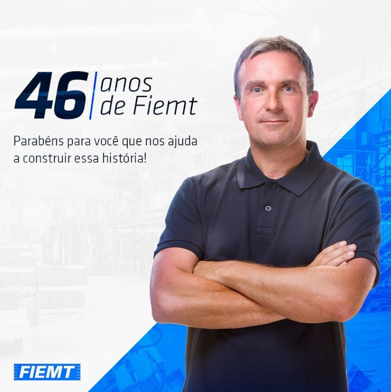 Hoje comemoramos 46 anos de história em defesa da indústria mato-grossense. #Fiemt46Anos