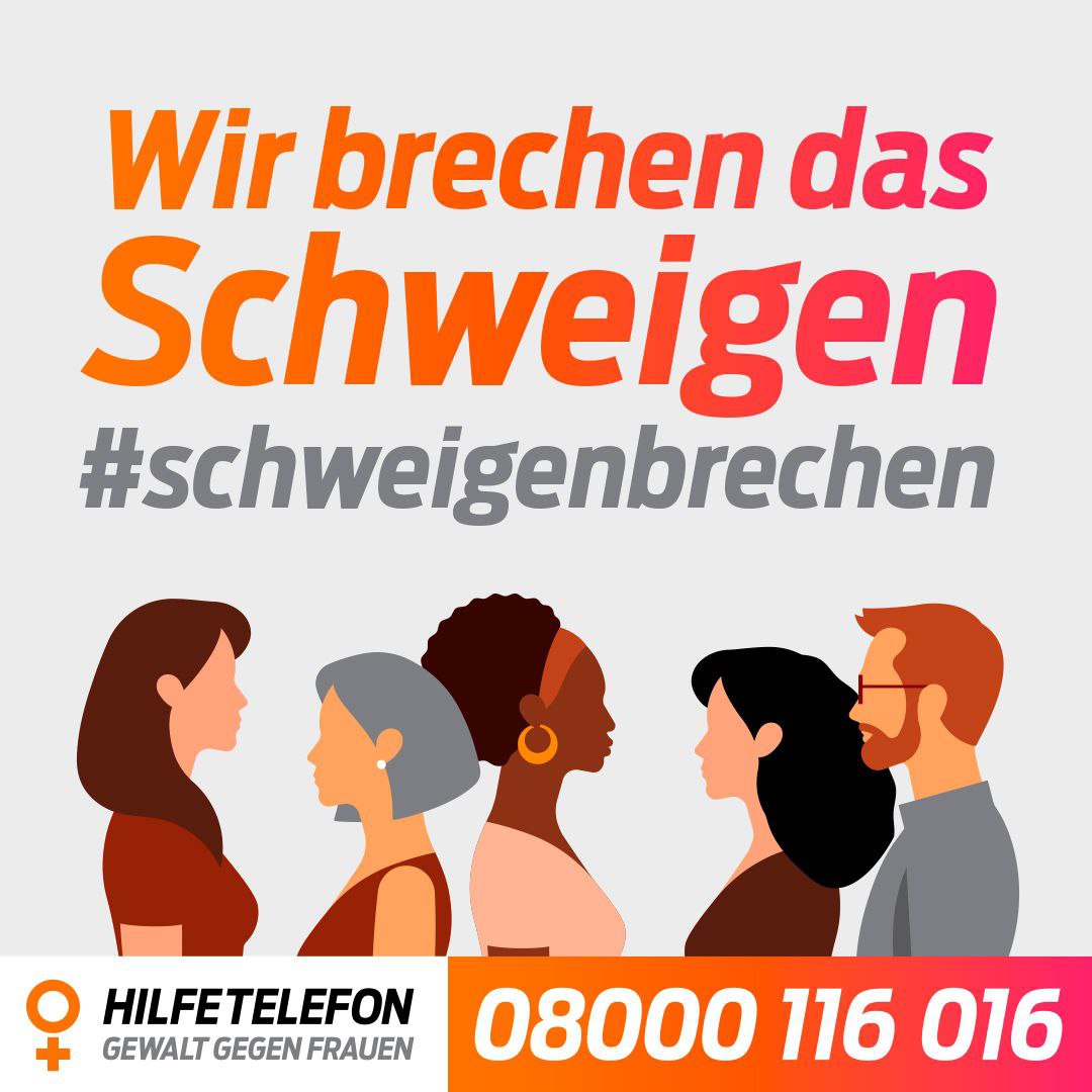 Auch wir unterstützen den #TagGegenGewaltAnFrauen !
Jeden Tag werden Frauen misshandelt,  bedroht, oder gestalkt. Das darf nicht ungesehen bleiben. Seid aufmerksam und helft. #schweigenbrechen