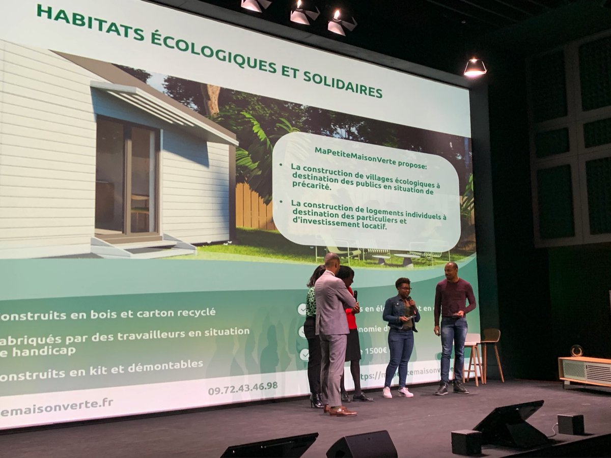 Bravo à Ma petite maison verte  <a href="/mpmv_off/">Ma Petite Maison Verte 🌱</a> qui décroche le prix « Coup de cœur » de la région @<a href="/iledefrance/">Région Île-de-France</a>, remis par <a href="/rezeg_hamida/">Hamida Rezeg💁🏽‍♀️</a>, vice-présidente de la region <a href="/iledefrance/">Région Île-de-France</a>, <a href="/Vepolomat/">Véronique Polomat</a> de <a href="/Francetele/">France Télévisions</a> et <a href="/AhmedBouzouaid/">Ahmed BOUZOUAID</a>.