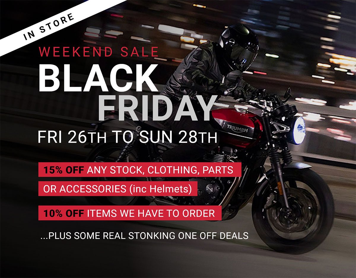 Black Friday weekend deals  #teamyoules #triump ##triumphtiger #triumph675r #triumphthruxton #triumph Speedmaster #triumphofficial #triumph_uk #triumphaddict #triumphstreettriple #triumphrocket3 #triumphspeedtriple #triumphmotorcycle #triumphdaytona #triumphchopper #triumphstreet