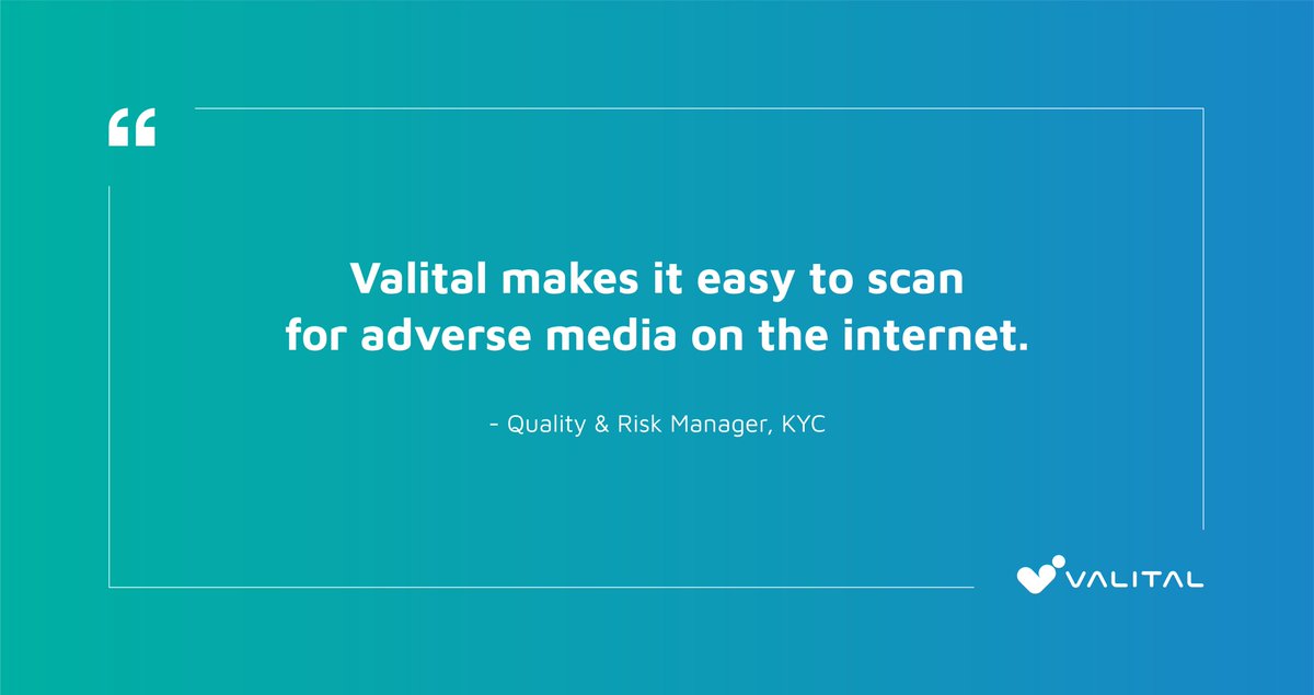 Valitalhq's tweet photo. #Valital's #AI uses content & context to perform real-time search & pulse analyses of online media, flagging misconducts related to universally recognized misbehaviours: discrimination, fraud, harassment, violence, and abuses.
Learn more: https://t.co/eARApdILea
#riskmanagement https://t.co/9gYcpzzbga