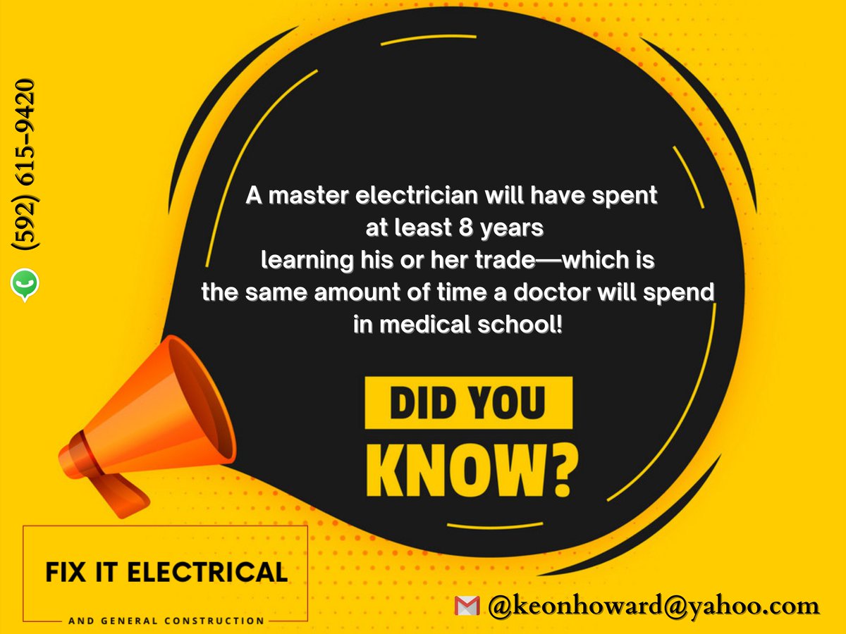 #Didyouknow? #FixItElectricalandGeneralConstruction