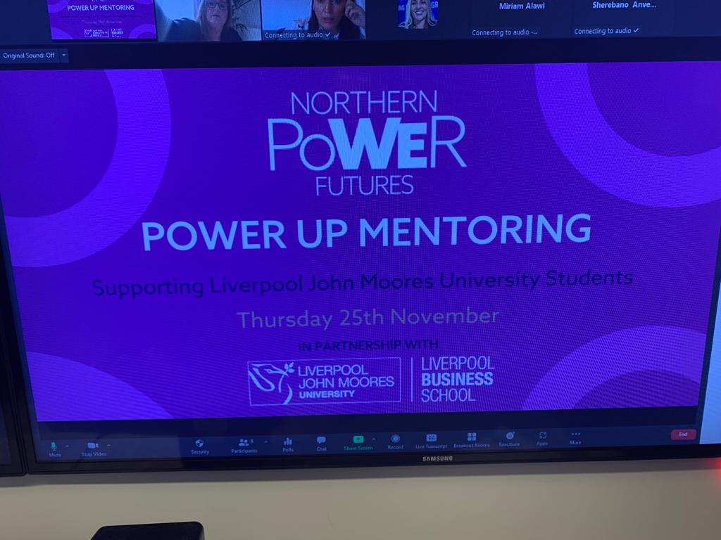 #PowerUp <a href="/NP_Futures/">NorthernPowerFutures</a> mentoring with @LJMUBusiness today with 300 students and 100 mentors - bringing digital networking and sustainability together - thanks for joining the conversations don't forget to sign up wearepower.net #wearepower #payitforward #mentoringmatters