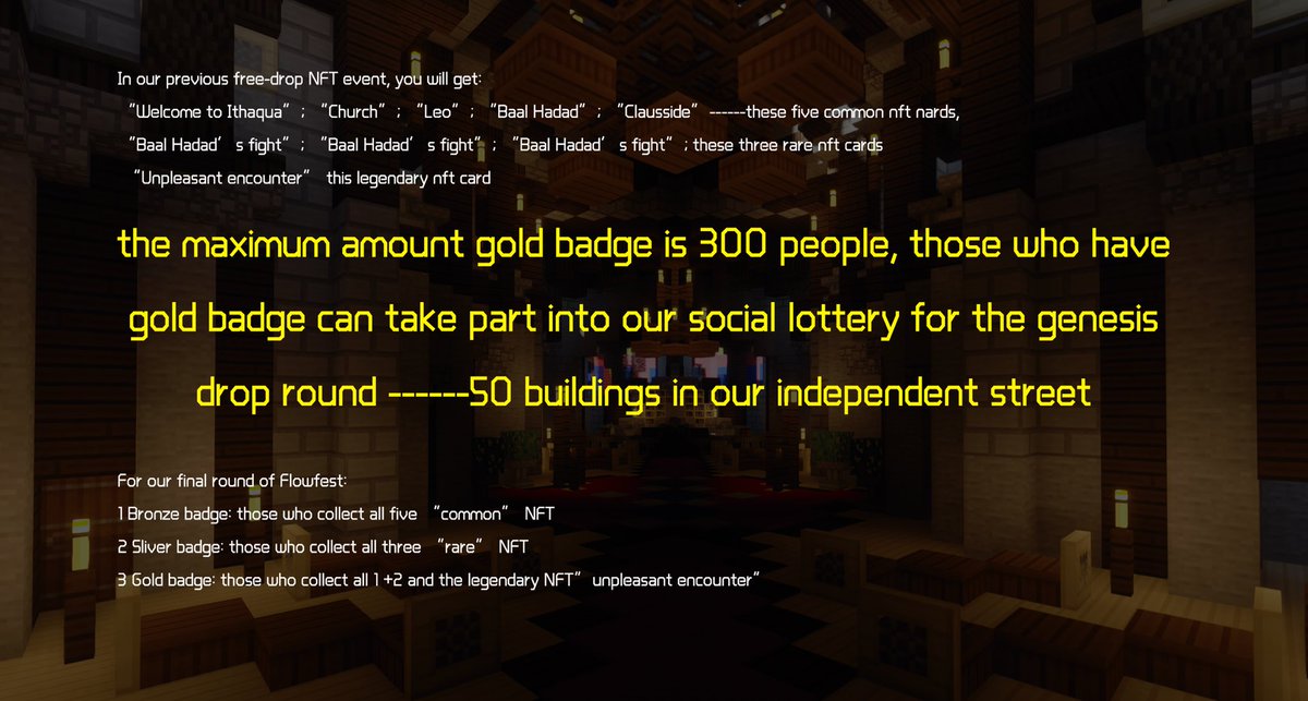 Flowchainradar's tweet photo. @voxel_knight is a metaverse project #onFlow.   they've announced the Genesis drop lottery!  Hold the common, rare and legendary NFT can get 50/300 chance of winning a building!  They have not issued any token yet. Probably something! #metaverse #FLOW #NFTGame #NFTGiveaway https://t.co/qoLcX5fxSP