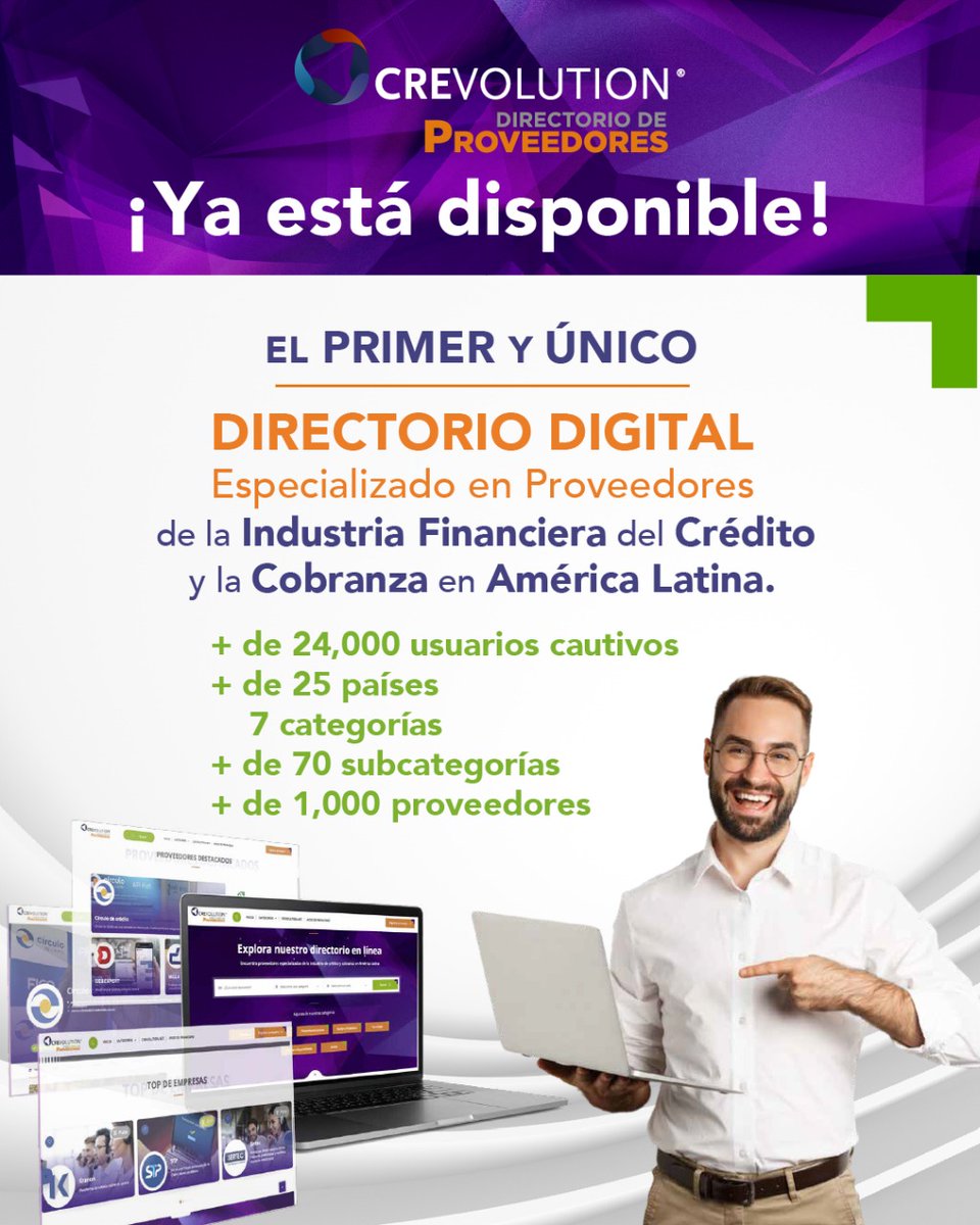 crevolutionmx's tweet image. 📣¡Ya está disponible el 1er y Único Directorio Digital de Proveedores Especializados de la Industria del #Credito y la #Cobranza en #LATAM 
🌐Visítalo: bit.ly/directorioprov…