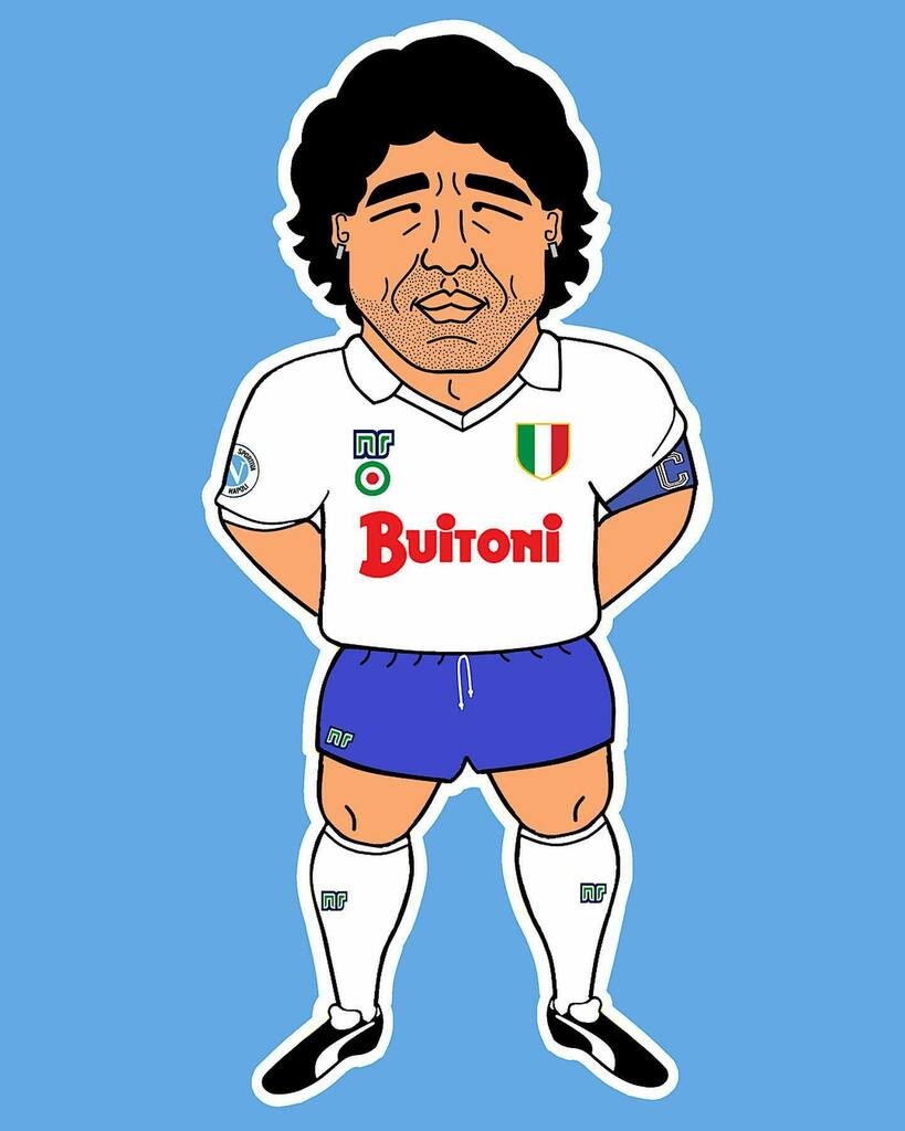 TheBamBamClub's tweet photo. Never get bored of these. 🌞 

#maradona #art #paint #futbolargentino https://t.co/mhw0NBqLB4