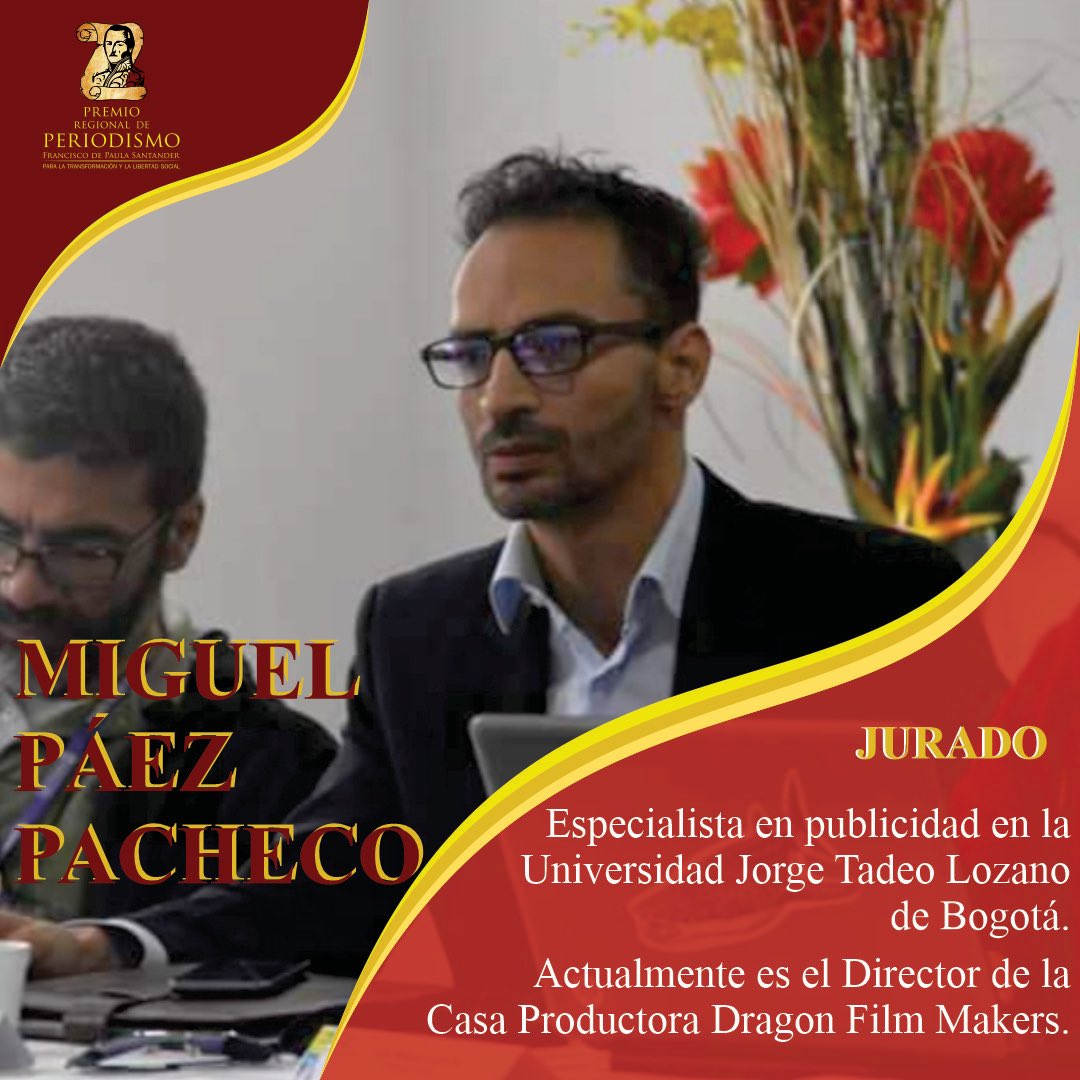 PremioRegional's tweet photo. Miguel Páez Pacheco, Especialista en publicidad en la Universidad Jorge Tadeo Lozano de Bogotá.

#premioregionaldeperiodismo2021
#Periodismo
#UFPSO
#Ocaña 
#nortedesantanderysantander https://t.co/kznTZXouW6