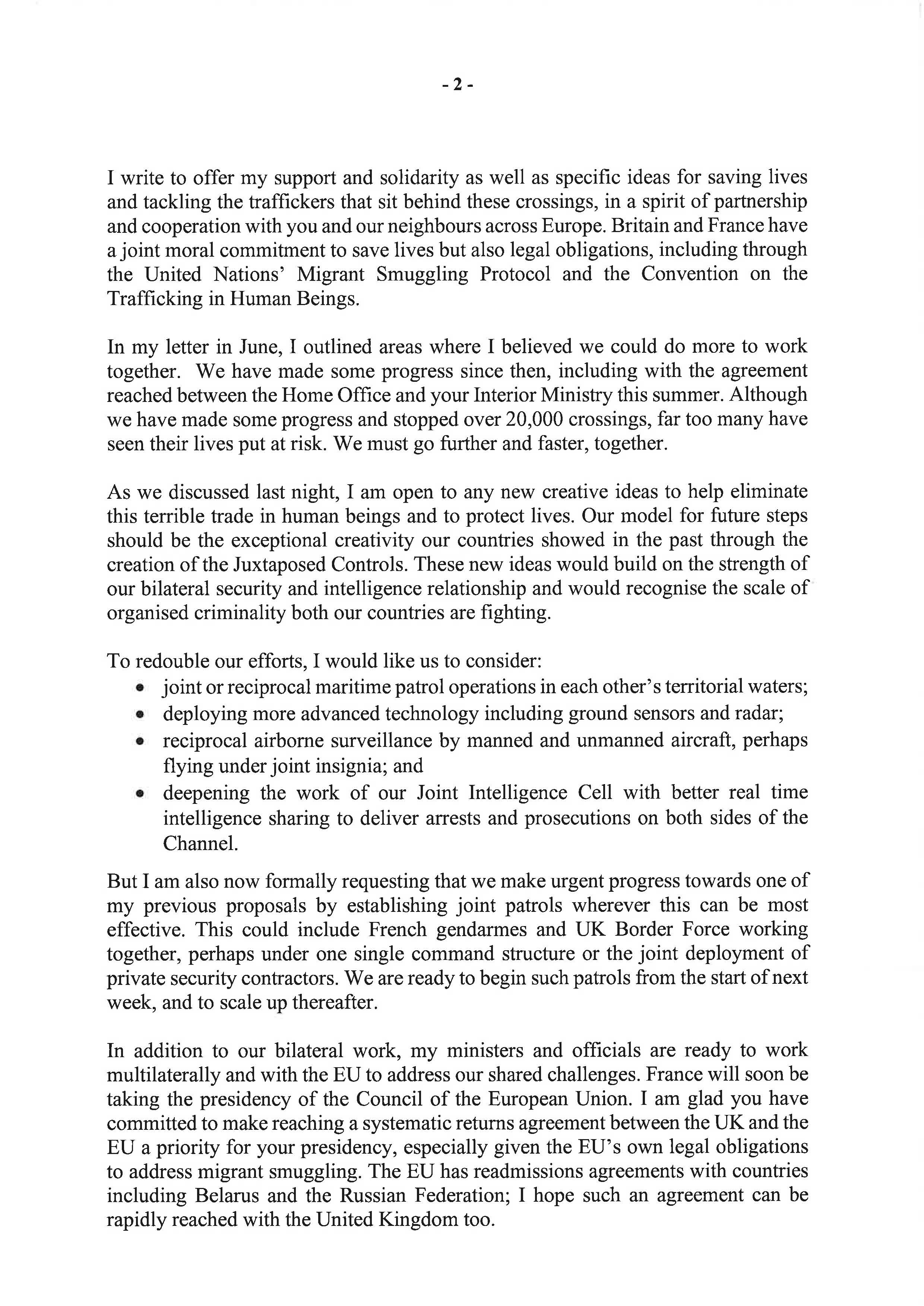 Boris Johnson On Twitter My Letter To President Macron Https T Co Vxh0jpxzpo Twitter