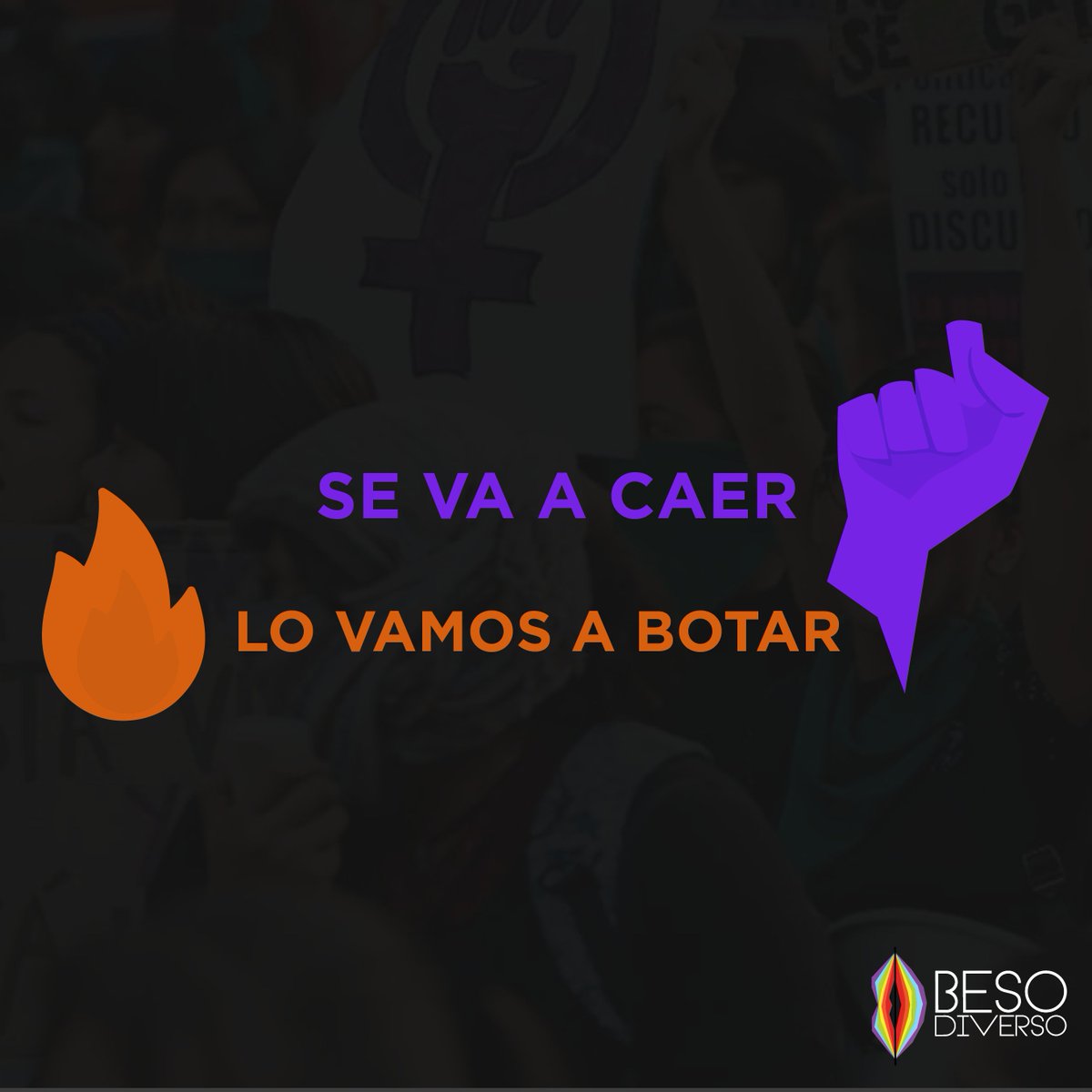 Este 25N, al igual que todos los días, rechazamos la violencia ejercida en contra de las mujeres. Marchamos por menos violencia, por más justicia, por las que ya no están, y por que se va a caer, mejor aún: lo vamos a botar  ¡Nos vemos en las calles! 👊🏽#sevacaer #lovamosabotar