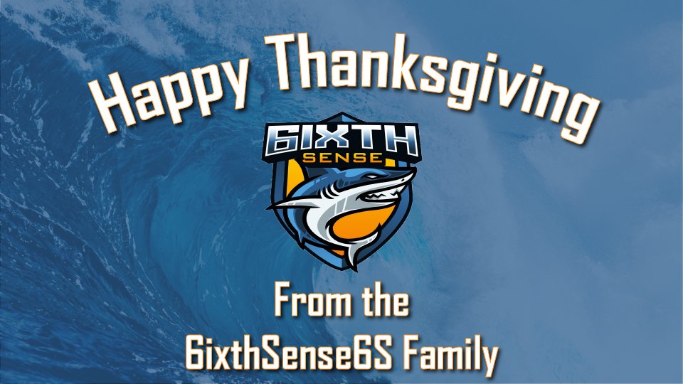 6ixthSense6S's tweet photo. Happy Thanksgiving from the 6ixthSense Family to yours! We are thankful for you all for a #6SFul launch of the org and the support! 6️⃣🦈🌊 https://t.co/ylYKT7vnff