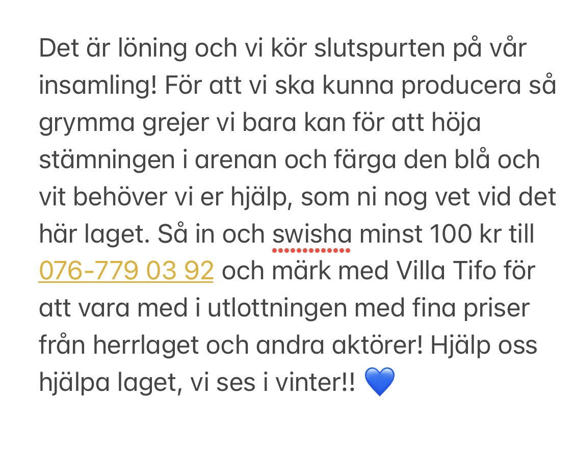 In och hjälp oss det sista nu!! Swisha så det ryker, tack på förhand 💙