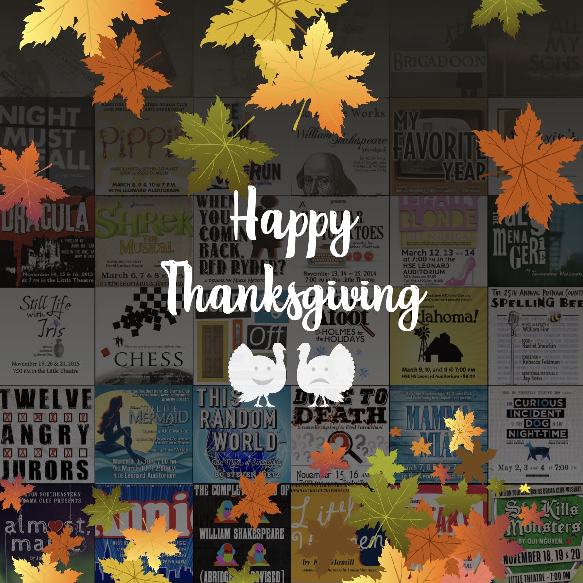 Today we are thankful for live theatre and the opportunities it gives us to grow, learn, entertain, and educate. Thank you to the many people over the years whose work has made our collective success possible. Theatre is about people; we are grateful to work with the very best.