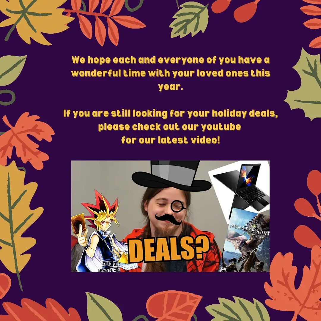 nashicon's tweet photo. Thank you everyone for being with us during this time and we hope you have a wonderful and safe Thanksgiving!

Link for Black Friday Amazon deals video https://t.co/1lNsUJyOWt

Stay safe and we'll see you again soon! https://t.co/EFeh3r1nt8