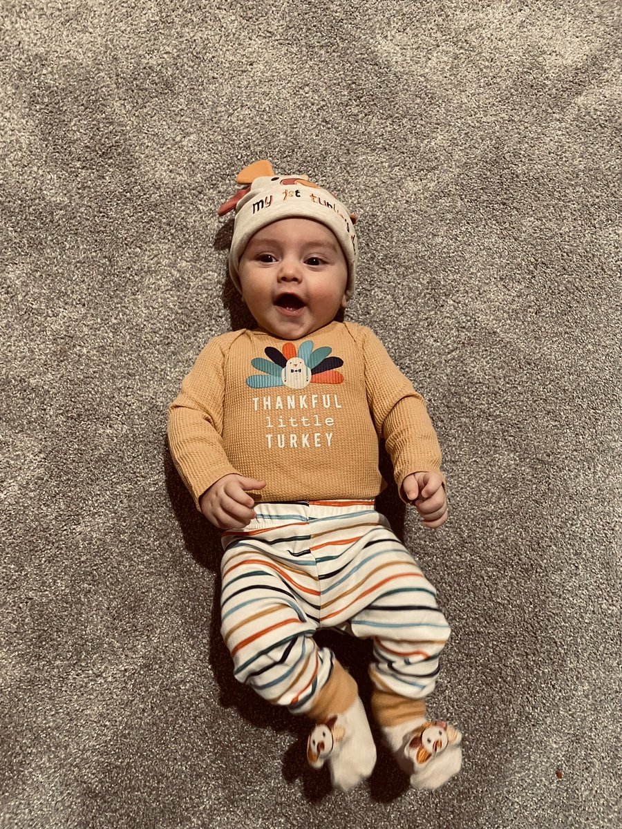 kmays04's tweet photo. So thankful for my little, healthy, happy, turkey nugget today. These holidays are just so much sweeter now. 🥺 https://t.co/EMLlJ0vqwl