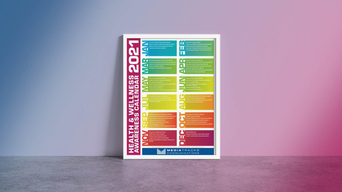 Visit our 2021 Health &amp; Wellness Awareness topics calendar. December's focus includes National Influenza Vaccination Week and more.