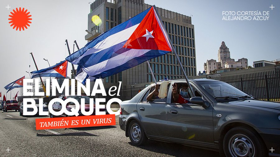 El gobierno de EE.UU., en medio de la pandemia, recrudeció de manera brutal el bloqueo económico, comercial y financiero.

El pueblo cubano ha respondido redoblando su proverbial resistencia.

#EliminaElBloqueo