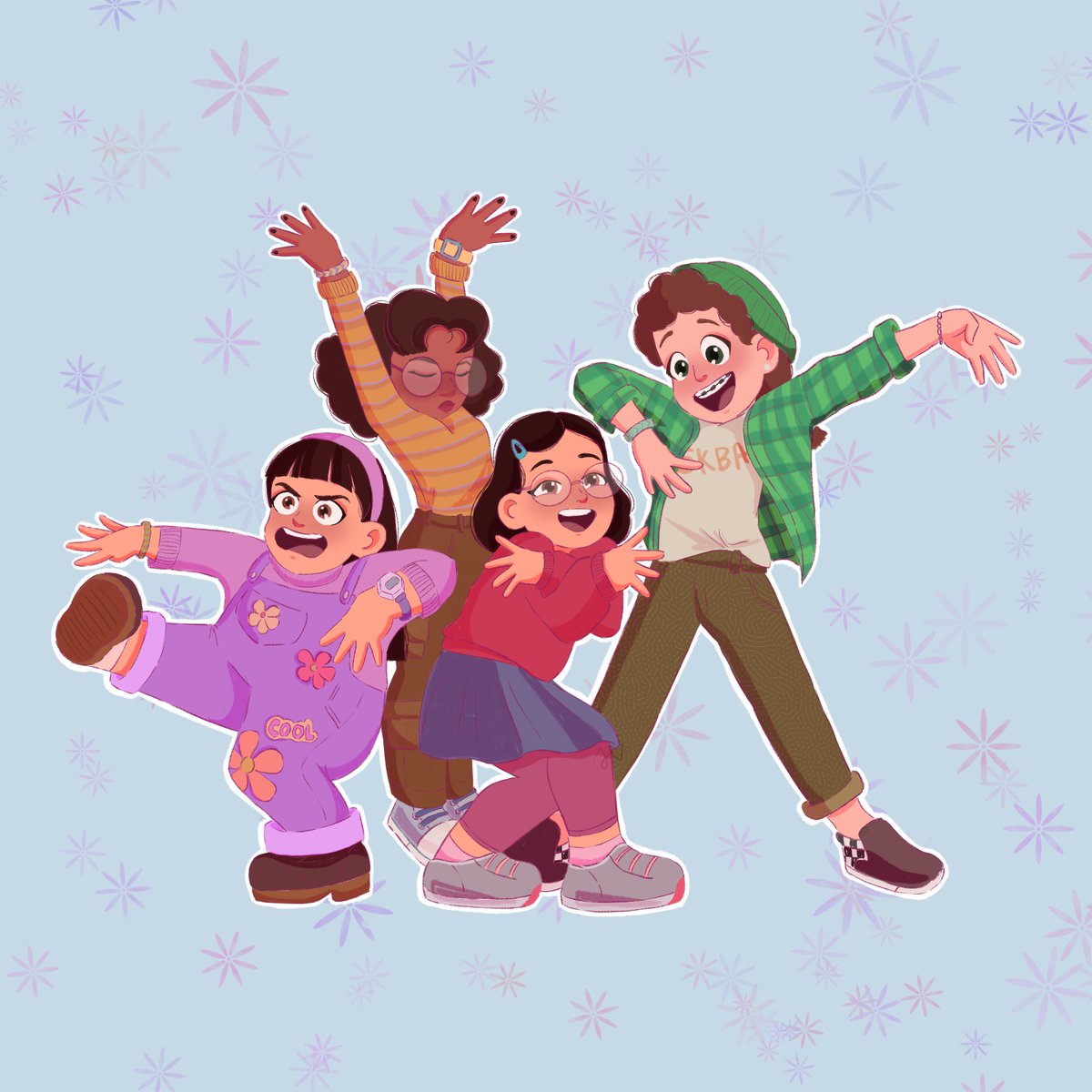 sparklecadet's tweet photo. never seen a friend group this cool 

#turningred #pixarturningred #pixar #disney #fanart #illustration #blackartist #drawingwhileblack #procreate #digitalart #artistsontwitter https://t.co/9sGvJr6F5o