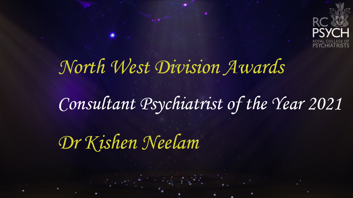 And now the penultimate award of the evening – and we’re delighted to say Consultant Psychiatrist of the Year in the North West this year is… Dr Kishen Neelam, lead consultant psychiatrist <a href="/GMMH_NHS/">Greater Manchester Mental Health</a> <a href="/KishenNeelam/">Kishen Neelam</a> #RCPsychNWAwards