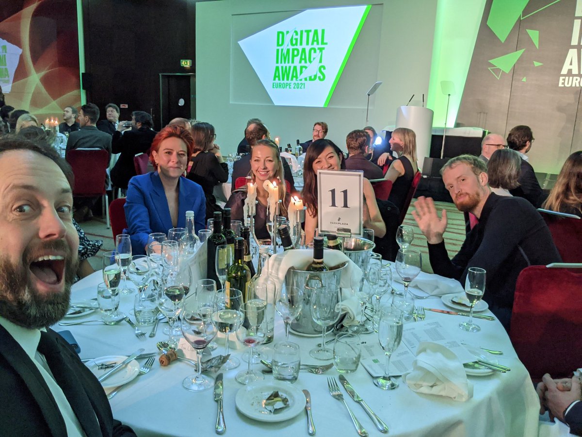 AlastairCole's tweet photo. Woop woop! Very excited to be officially "out out" with the multi-nominated @atmtdcrtv crew and delightful @kfc clients at the @_digital_impact awards 🥳💥🚀 #DIAwards #Awardsalert https://t.co/53N8OfGz1k