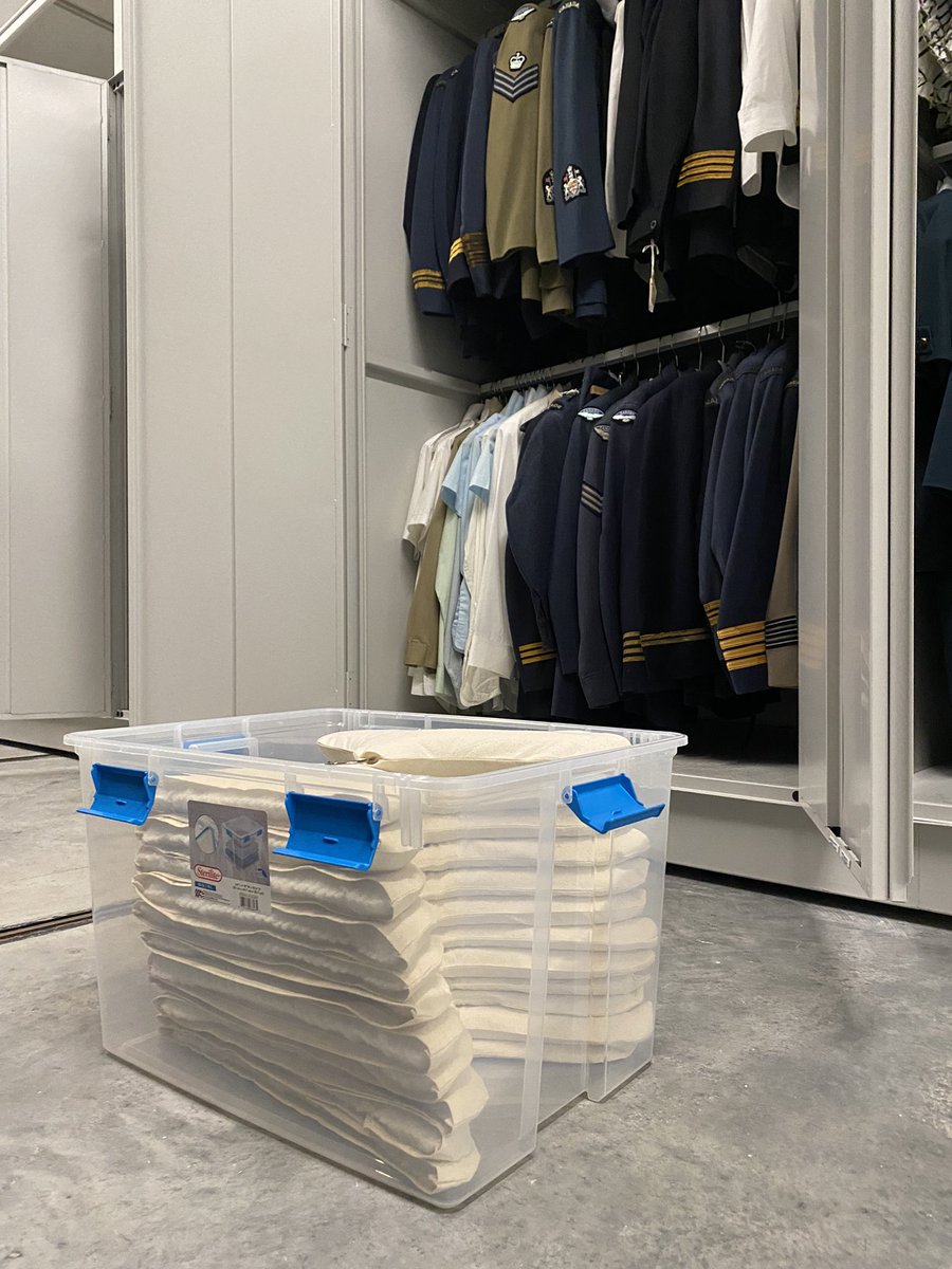 ericavanbosch's tweet photo. Spot the difference! 👁 Uniforms in the artifact collections are getting custom-made padded hangers. Thanks to Sue for sewing and Loren for hanging! 🧵🪡 There is so much work that goes on behind the scenes with @SciTechPreserv. This is just one example. https://t.co/SyilgK89hr
