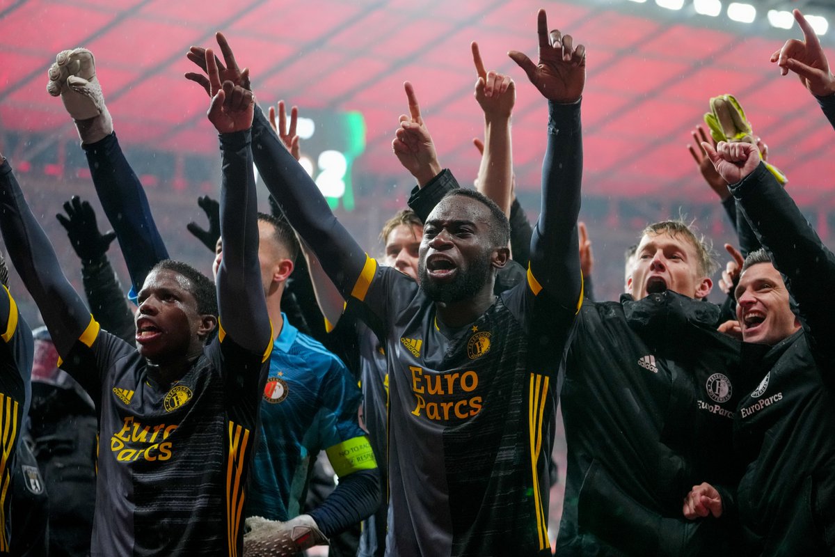 Conf_League's tweet image. 🔴⚪️⚫️ Feyenoord have confirmed top spot in Group E ✅

#UECL