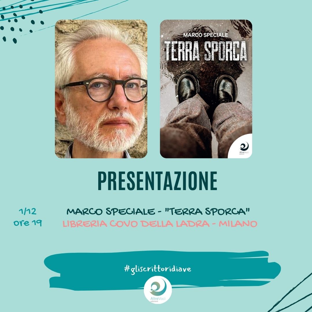 AltreVociEd's tweet photo. 🌀Appuntamenti  del 1 dicembre

👉 @MarcoSpeciale2 - TERRA SPORCA  - sarà ospite della Libreria Covo Della Ladra alle 19.

👉 @DiegoPitea - LA STANZA DELLE ILLUSIONI - sarà in diretta Facebook sulla pagina di Les fleurs du mal- Blog letterario alle 21.

#AltreVociEdizioni https://t.co/lVoDCV5SP5