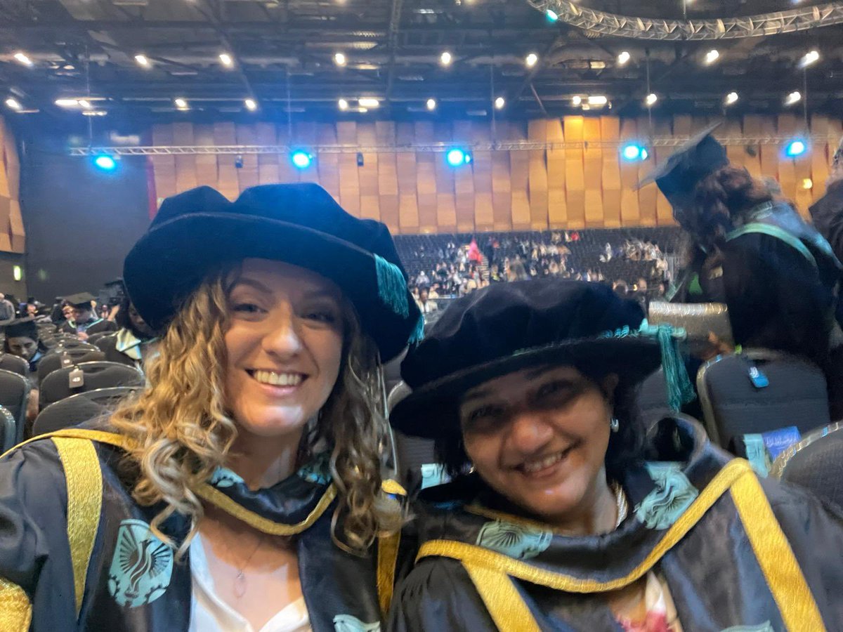 A massive congratulations to... Doctor Michaela Otis + Doctor Laila Surani! We are very proud. Both celebrated today at the UEL Graduation ceremony ✔️ #Congratulations #PhDone <a href="/UELResearch/">UEL Research</a> <a href="/UEL_News/">Uni of East London</a> #UELWinterGrad