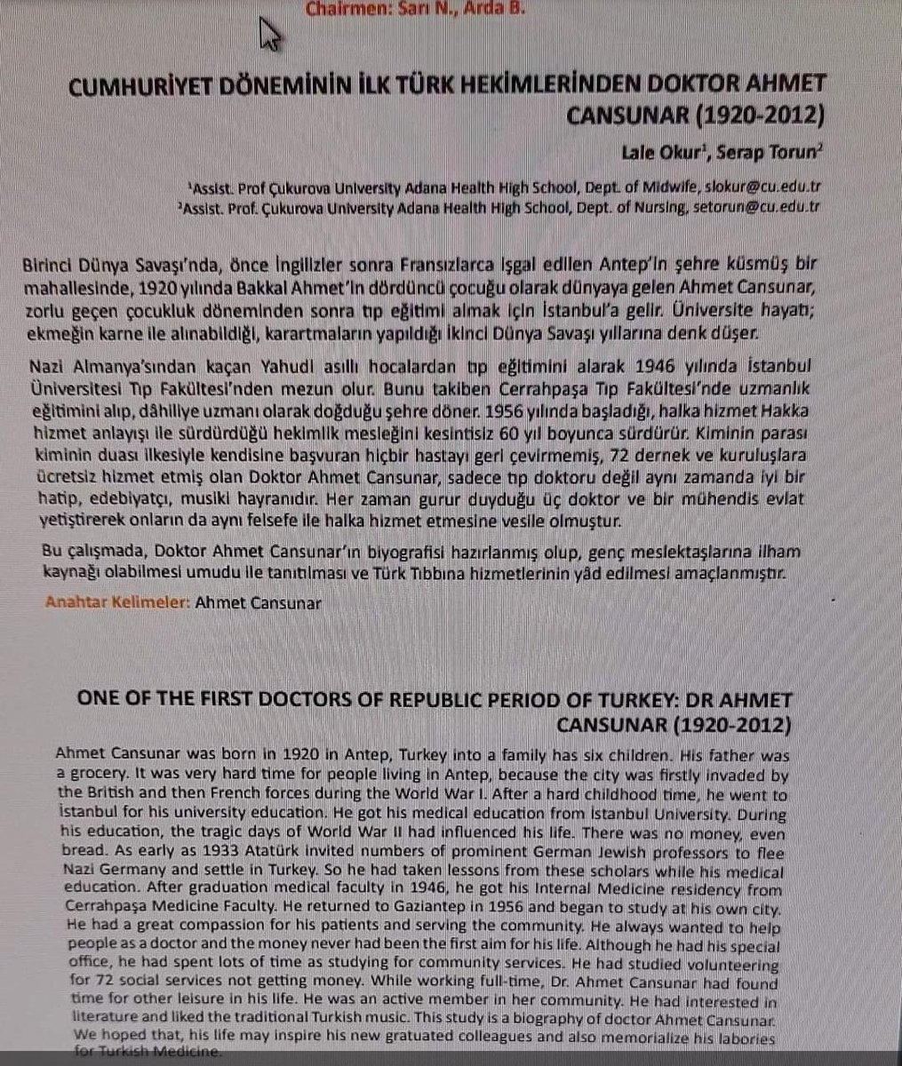 Selim BülentCANSUNAR (@bscansunar) on Twitter photo Dr. Ahmet CANSUNAR makalesi Dr. Ahmet CANSUNAR makalesi