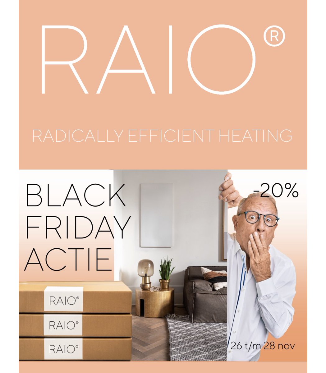 Let op!!! Vanaf morgen t/m maandag 29-11 hebben we als Raio dealer ook een Black Friday actie. 20% korting op Raio panelen. Voor vragen of bestellingen , stuur een mailtje naar info@smeetsledlighting.com