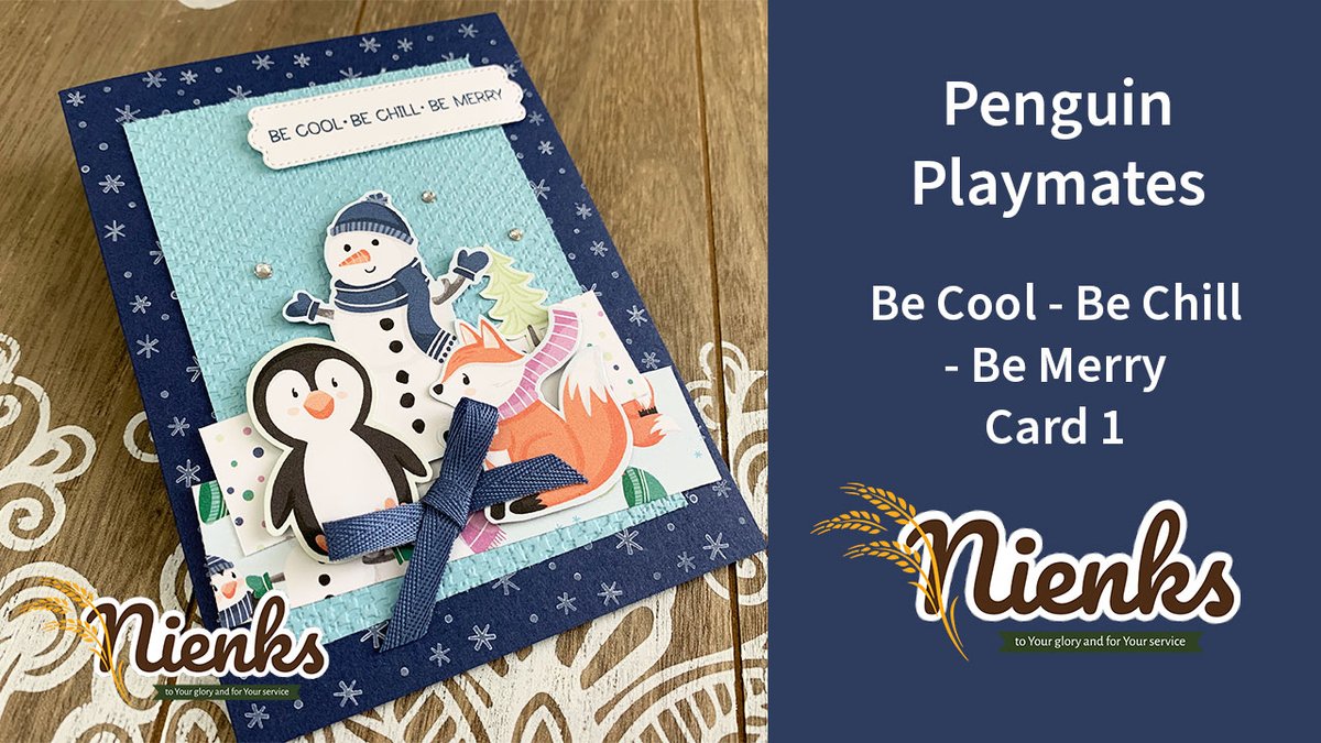 Card 1 in my Christmas card series using the Penguin playmates DSP and penguin place stamp set from #stampinup check it out here youtu.be/vFPMbH3wL78 #Christmas2021  #crafting