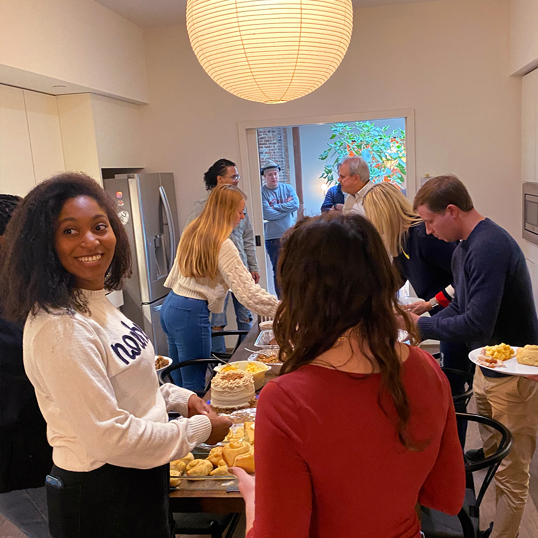 BeMightily's tweet photo. Togetherness and Tryptophan: The Mightily Team had its annual pre-holiday pot luck and most of us even managed to stay awake for afternoon dessert. Good job, everyone. Happy Thanksgiving!

#workfamily #work #potluck #thanksgiving #team #family https://t.co/0rc0SNvLpo