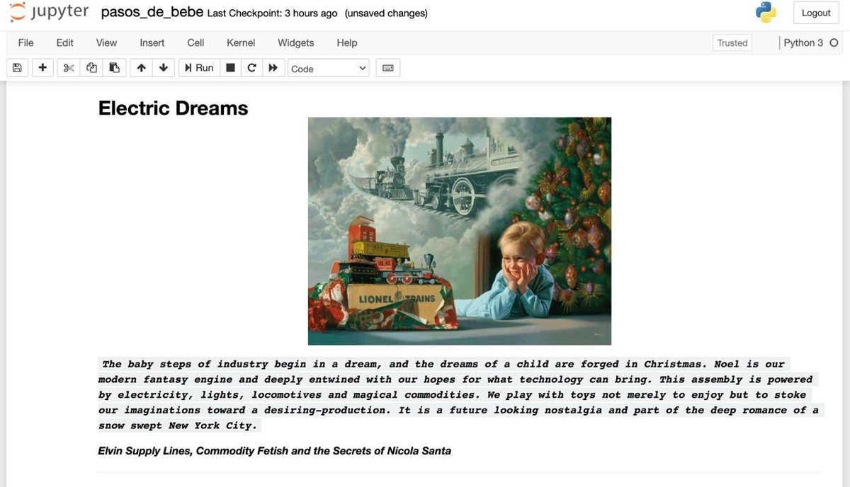#ElectricDreams #DesiringProduction #LionelTrains #IndustrialPhantasm #CommodityFetish
