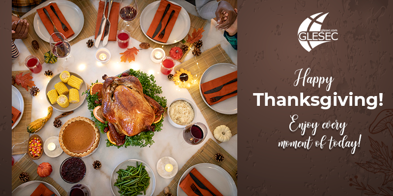 GLESEC_GROUP's tweet photo. Happy Thanksgiving! Enjoy every  moment of today! 

#glesec #thanksgiving #thanks https://t.co/GMUzSP5YbY