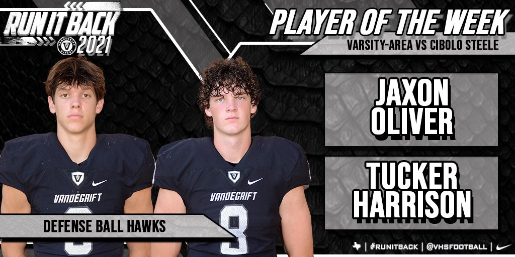 VHSFootball's tweet photo. Big time shout out to our Defensive and Special Teams POW ⭐️ for Steele week.
@maxuhl1 🔥
@_jaxonoliver_ 🔒 
@TuckerH03 🦍 
@SterlingEmerso3 🤩
@HudsonLilie 🏈
@thomason_landon 🥶
@HaydenArnold37 ☠️ https://t.co/UolZ6WiTWI