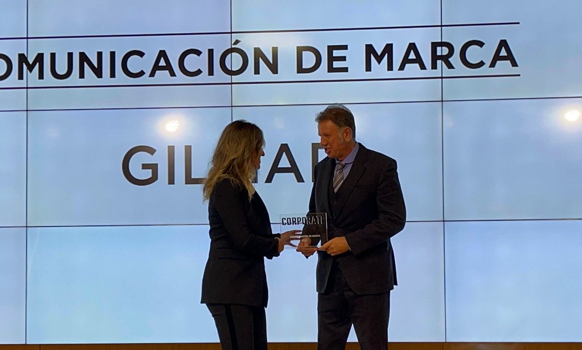 Gilmar_es's tweet photo. Estamos muy orgullosos de haber recibido el premio a “Mejor Comunicación de Marca” en la primera edición de los premios @corporate_es 🥇
Nuestro CEO, Jesús Gil, ha sido el encargado de recoger el galardón en una gala celebrada en el #multiespacio #MeetingPlace de Castellana 81 https://t.co/69HGTBzDIO