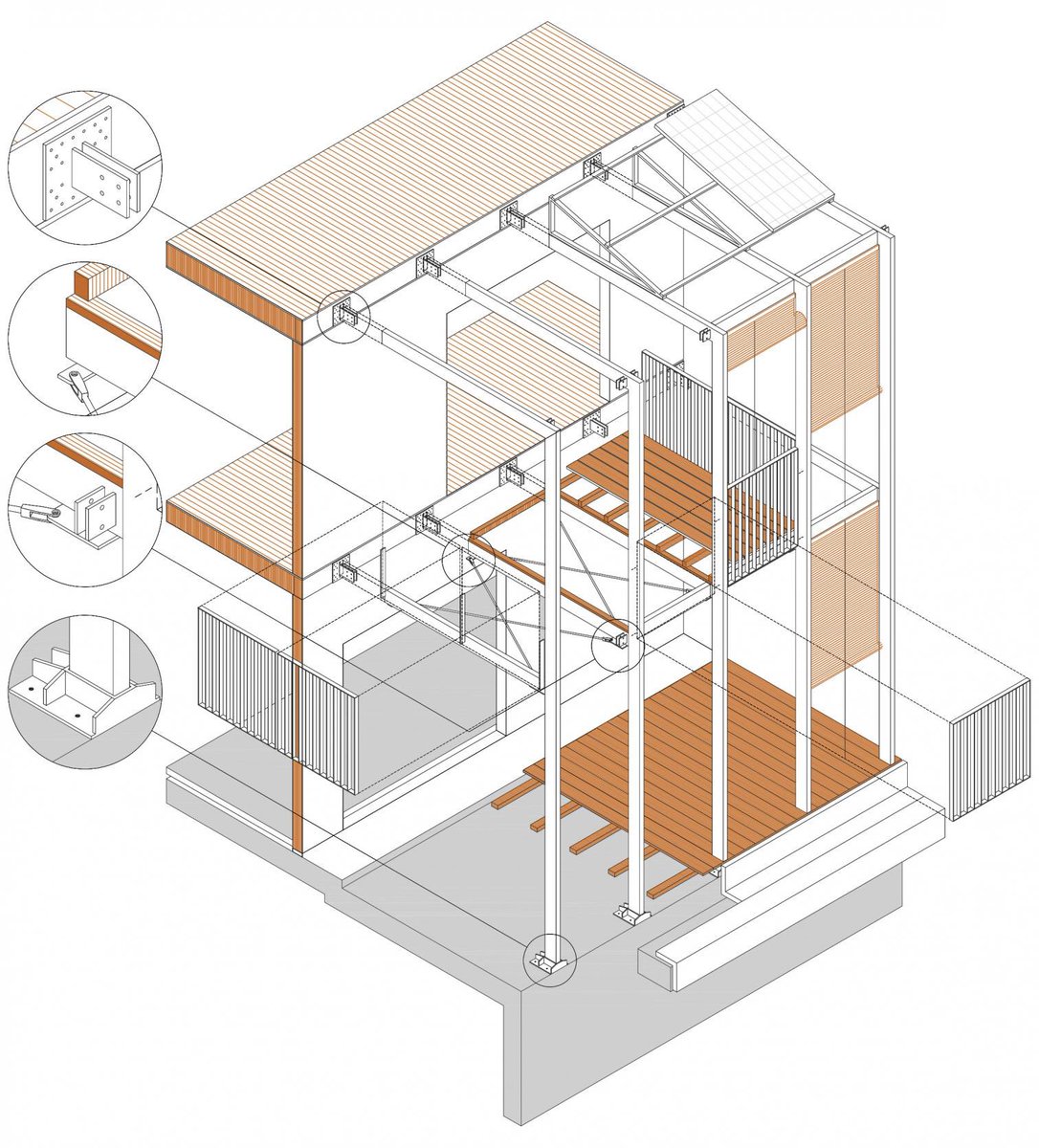 arquitect_viva's tweet photo. La casa está construida con un sistema industrializado en seco, con forjados y vigas de madera y la fachada de listones de pino. En verano, el porche de doble altura y tubos de acero galvanizado protege la casa del sol y permite la ventilación cruzada.
Fotografías: @aitorestevez https://t.co/7jwTNlgS1o